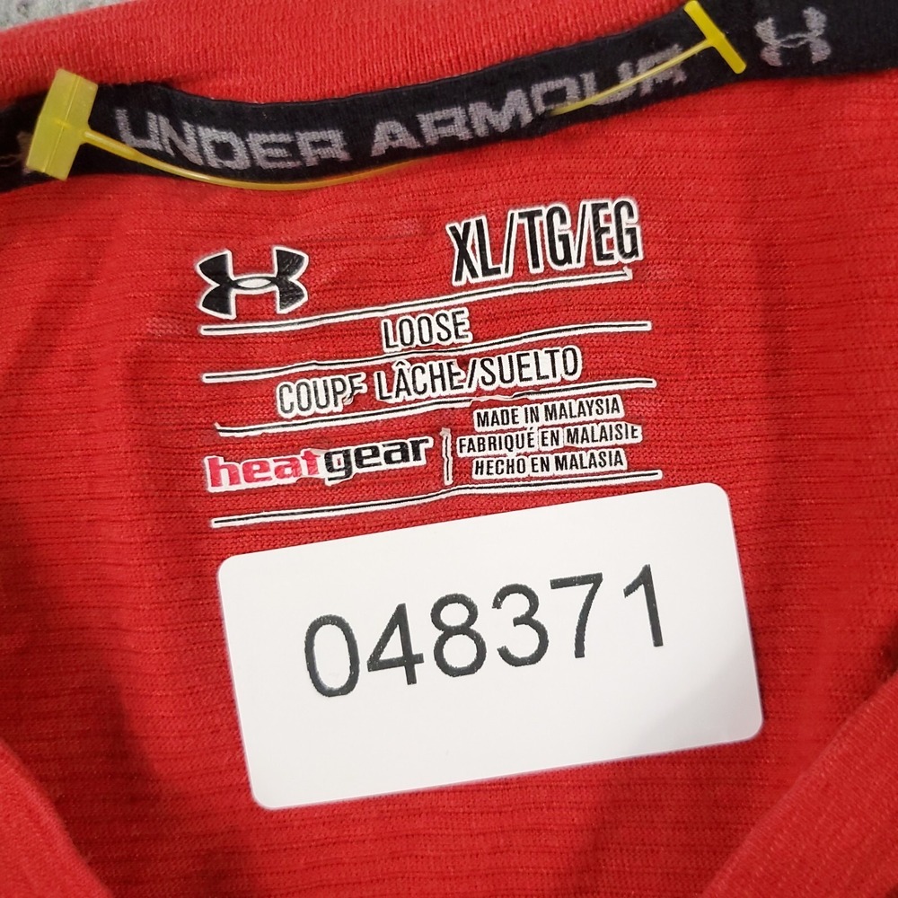 Under Armour T Shirt Mens Size XL Red Active Training Short Sleeve * - Picture 7 of 7